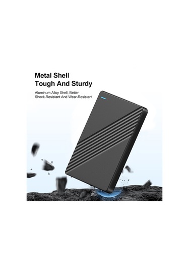 Jeemson 500gb Taşınabilir Ssd Dış Hard Disk, Usb 3.0 Hızlı Aktarım, Metal Kasa, Veri Yedekleme Ve Depolama, Derin Gri