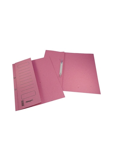 Özkan Yarım Kapak Karton Dosya Pembe Kapsüllü 1 Paket 50 Adet