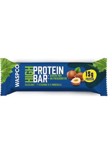 Waspco Co Yüksek Protein Bar - Fındıklı 50g X 12 Adet