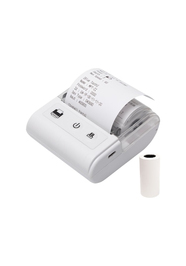 Tenfowee Beyaz Jk-5803p 57mm Taşınabilir Termal Makbuz Yazıcı - Usb+bluetooth Bağlantı, 2600mah Batarya, 1 Adet Termal Kağıt İle