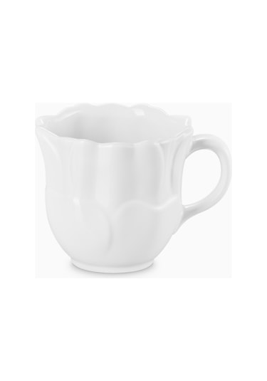 Le Creuset Seramik Çiçek Desenli Kupa Beyaz