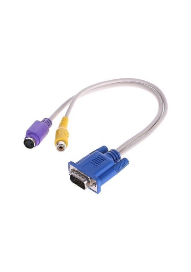 Sıcak Vga Erkek Tv S-video Rca Av Dönüştürücü Kablo Adaptörü