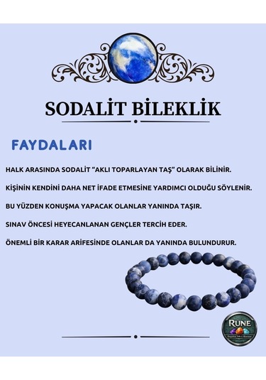 Sodalit Doğaltaş Bileklik Diğer