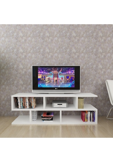Kelebek Tv Sehpası Beyaz Beyaz