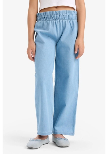 Defacto Kız Çocuk Wide Leg Jean Pantolon E6689a825smnm39 Mavi