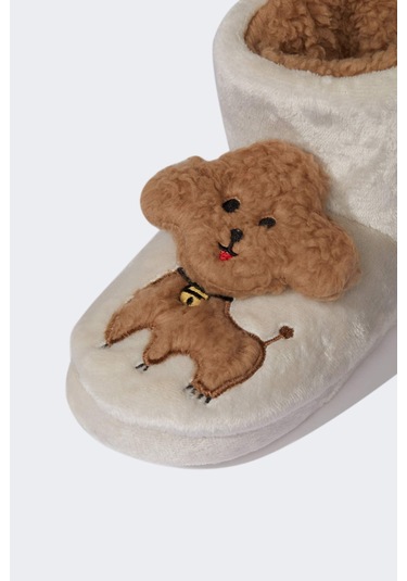 DeFacto Kız Çocuk Düz Taban Ev Botu D3445A824WNBG123 Bej