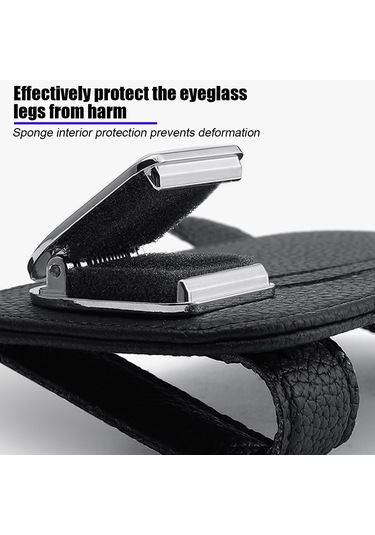 Gri Araba Güneşlik Düzenleyici, Deri Araç Saklama Gözlük Cebi Bilet Tutucu, Araba İçi Güneş Gözlüğü Kartlık Çanta Tutucu Aksesuar