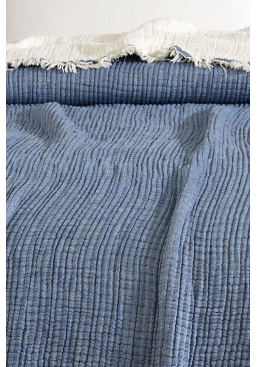 Varol 5 Katlı %100 Pamuk Müslin Yatak Örtüsü 230x240 Cm Lacıvert/cıftkısılık Lacivert