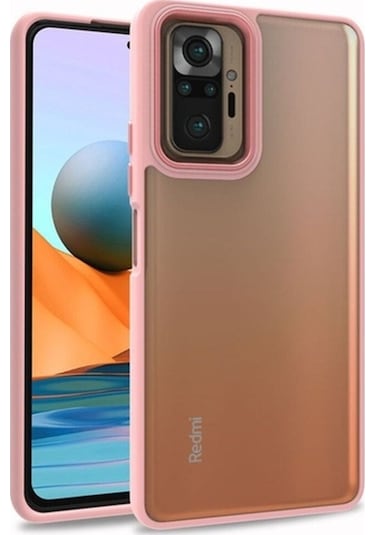 Xiaomi Redmi Note 10 Pro Kılıf Zore Flora Kapak Rose Gold
