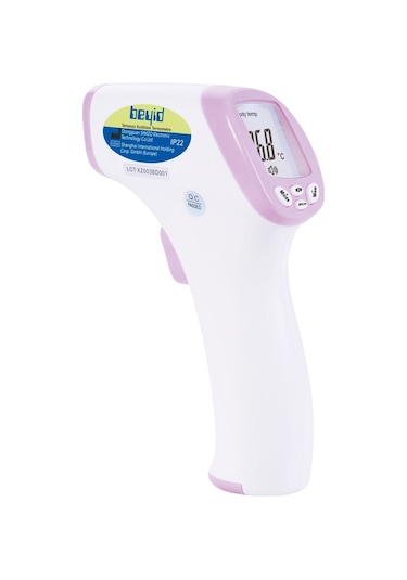 Optone Görme Engelliler için Türkçe Konuşan Temassız Kızılötesi Termometre Ateş Ölçer Pembe