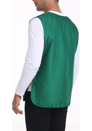 Fastbuy Unisex 3'lü Ayakkabıcı Önlüğü Yelek - Beyaz, Normal, 3 Cepli Paket Diğer