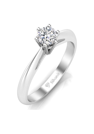 0,30 Karat E Renk Uluslararası Sertifikalı Pırlanta Tektaş Yüzük (464657934)