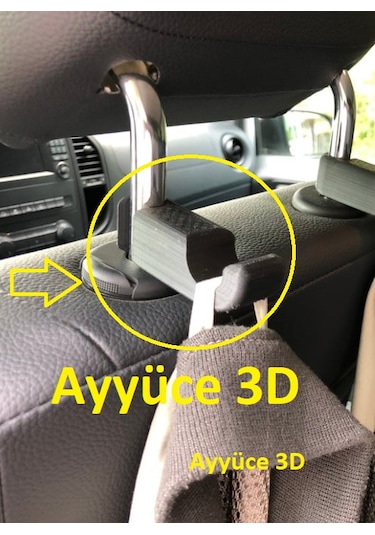 Ayyüce 3d, Mercedes Vito Koltuk Kafalığı Askı Aparatı,1x,siyah