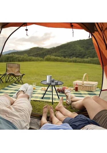 Bloomnest Yükseklik Ayarlanabilir, Siyah Plaj Piknik Masası Katlanır Kamp İçin Oz Siyah, Hava Açılır Siyah