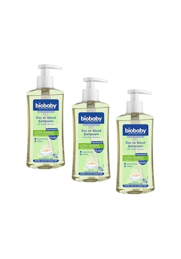 Biobaby Ultra Hassas Bebek Saç Ve Vücut Şampuanı 3 x 500 ML
