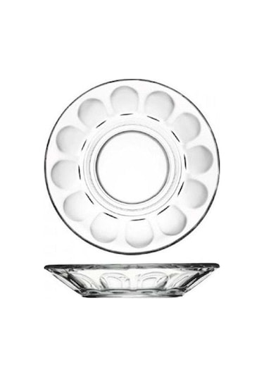 Paşabahçe 54411 Optikli Çay Tabağı 6'lı Şeffaf