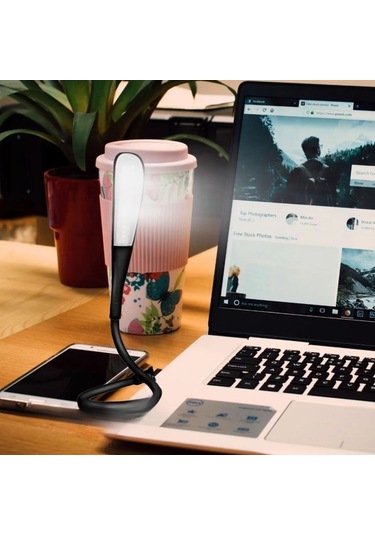 Buffer Usb Girişli 14 Ledli 3 Kademeli Dokunmatik Masa/kitap Okuma Lambası Ledi Siyah Siyah