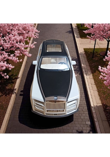 Metal Araba Çek Bırak Rolls Royce Krem Sesli Ve Işıklı Diğer