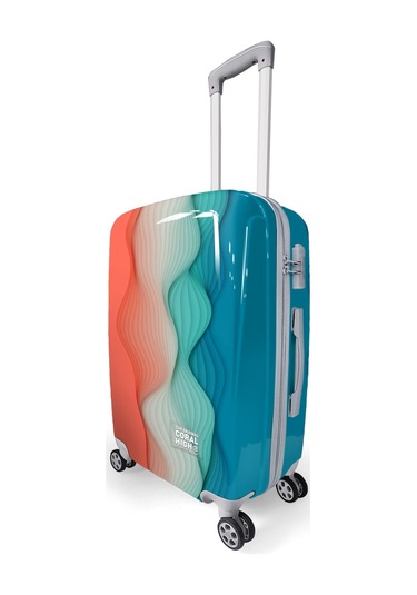 Coral High Renkli Desenli Pc Orta Boy Valiz 60cm 16802 Çok Renkli
