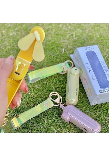 Sevimli Mini Fan Taşınabilir El Katlama Başucu Ofis Usb Şarj Pil