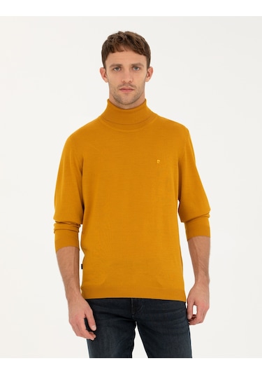 Pierre Cardin Erkek Safran Triko Kazak 50270052-vr043 Safran