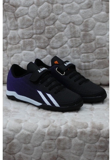 Kinetix Enta Tf Siyah Mor Çim Saha Halı Saha Erkek Çocuk Futbol Ayakkabı 001
