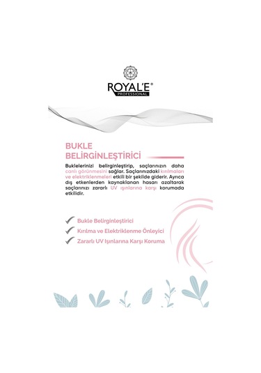 Royale Professional Bukle Belirginleştirici Saç Kremi Curl Definer 250 Ml + Argan Keratin Şampuan 500 Ml