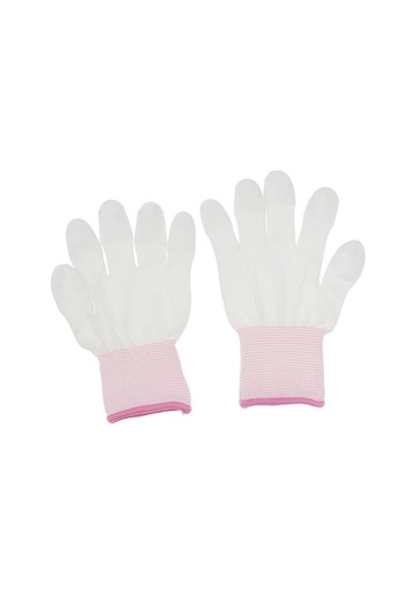 Homyl Beyaz Naylon Örme Pu Kaplamalı Muayene İş Eldivenleri S