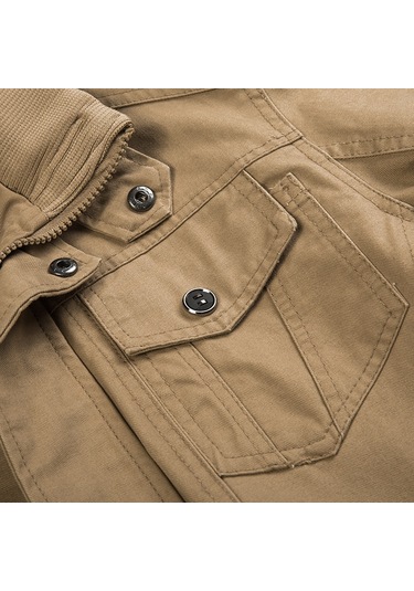 Sımıcg Erkek Haki Günlük Ceket Pamuklu Ceket Haki