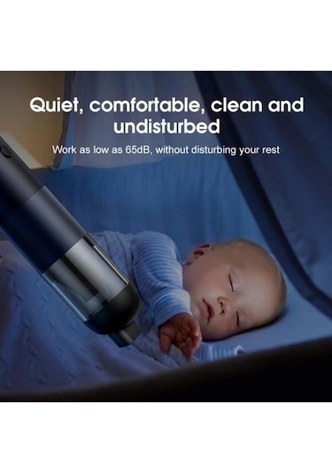 Maoyaya V01 Toz Toplayıcı Süpürgesi Siyah Şarj Kablosuz El Edilebilir Araç Db Siyah