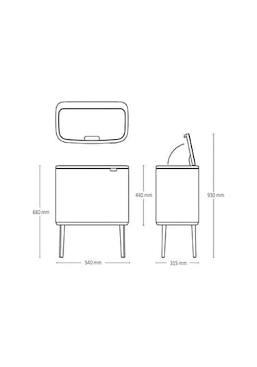 Brabantia Çöp Kutusu 36 Litre Bo Touch Dokunmatik Beyaz 313509 Beyaz