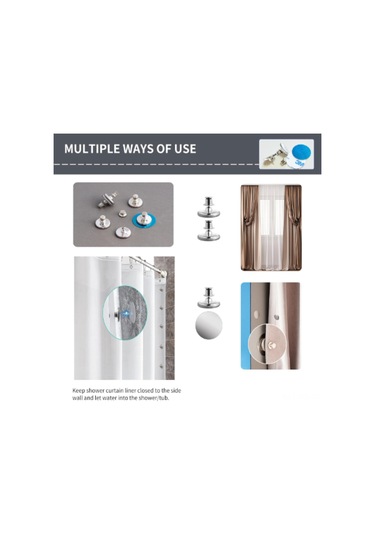 Konesam 10 Adet Manyetik Perde Klembi - Işık Sızıntısını Engelle, Duş Perdesini Sabitle Ve Tutkalı Duvara Tutan Manyetik Kapaklı Tutucular Diğer