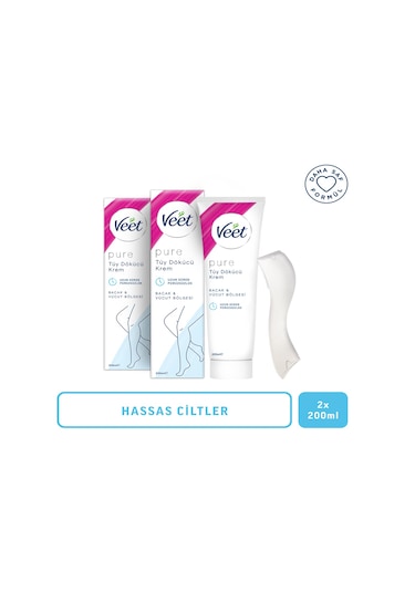 Veet Pure Hassas Ciltler Tüy Dökücü Krem 2 x 200 ML