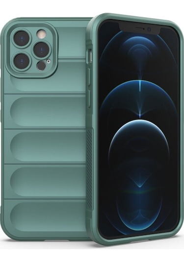 iPhone Uyumlu 12 Pro Kılıf Optimum Lens Çerçeveli Silikon Kapak