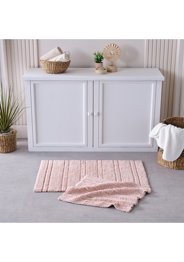 Doquhome Pera Banyo Paspası Pudra 60x100cm Pudra
