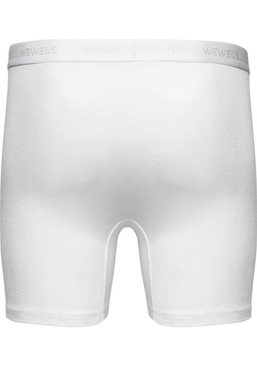 Weweus Beyaz 3'lü Micro Modal Premium Erkek Uzun Boxer 14193 Beyaz