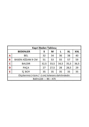 Balins Kadın 2 İplik Kapri Lacivert