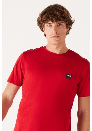 Regular Fit Normal Kesim Bisiklet Yaka Kırmızı Tişört W70Md33Uu Kırmızı