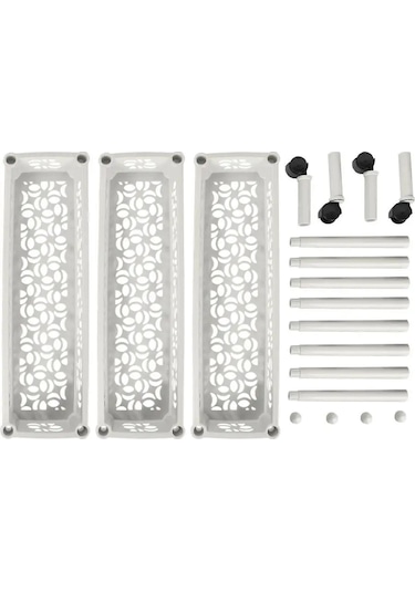 Keeplex Plastik Yer Raylı Raf Tekerlekli 142141448 Beyaz