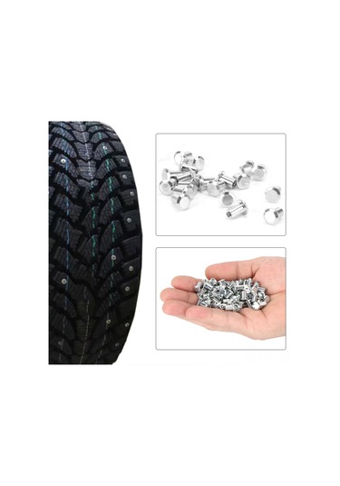 Lemestar Motosiklet, Atv/utv Ve Off-road Araçları İçin Tungsten Çelik Kaymazsız Tırnak Çivileri 8mm 10mm - 100 Adet, Yüksek Dayanıklılık Ve Kaymazsız Performans