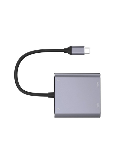 4'ü 1 Arada Type-c - Çift Hdmı + Usb + Type-c Hub Adaptörü