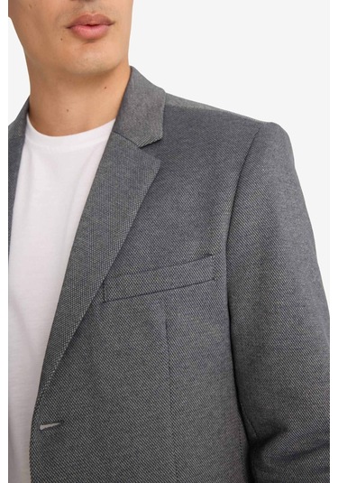 Defacto Slim Fit Dar Kesim Blazer Ceket F7690ax25auar198 Antrasit