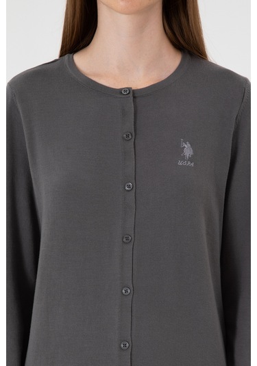 U.s. Polo Assn. Kadın Gri Hırka Triko 50313624-vr024 Gri