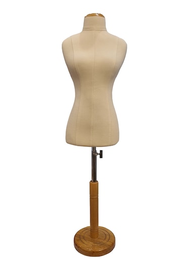 Keten Kumaş Süngerli 50 Eşel Okullar İçin Minyatür Terzi Mankeni