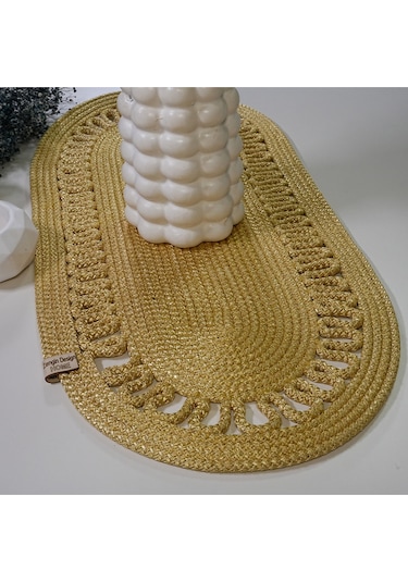 Zengin Design Home 10 Oval Runner Sarı