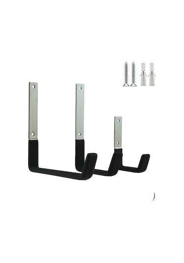 Youtek Büyük Boy Galvanizli L-şekilli Duvar Kanca, Kaymazsız Kaplama, 15 Kg Yük Taşıma Kapasitesi, Oturma Odası/garaaj İçin Kolay Kurulum Diğer