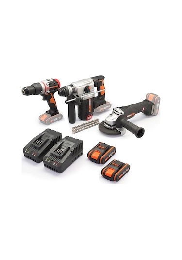 Worx Wxks6 Wx354.9 + Wx380.9 + Wx812.9 + Wa3601 20v/2ah Pro Kombo Set