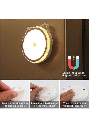 Opulentliving Hareket Ve Işık Sensörü Led Çocuk Gece Lambası, Usb Şarjlı Çok Renkli Çok Renkli