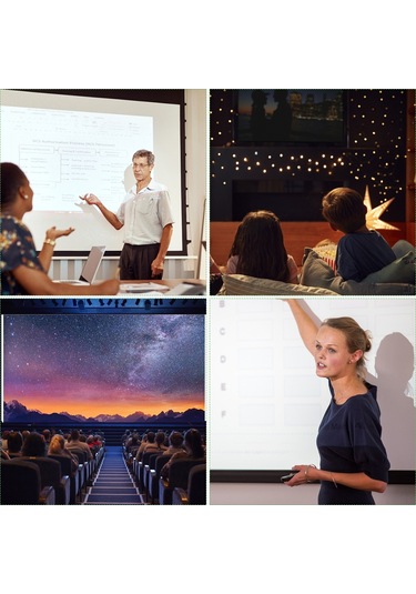 Tenfowee 100 İnç 16:9 Taşınabilir Metal Işık Direnci Projektör Ekranı - Zıplayabilir, Deliksiz Montaj, Çift Taraflı Yapışkanlı, Hd Görüntü