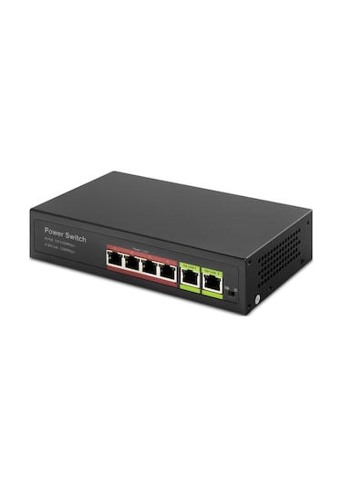 Hiitachı 4 Port Poe 2 Uplınk 10/100 Mbps 78w Ethernet Switch